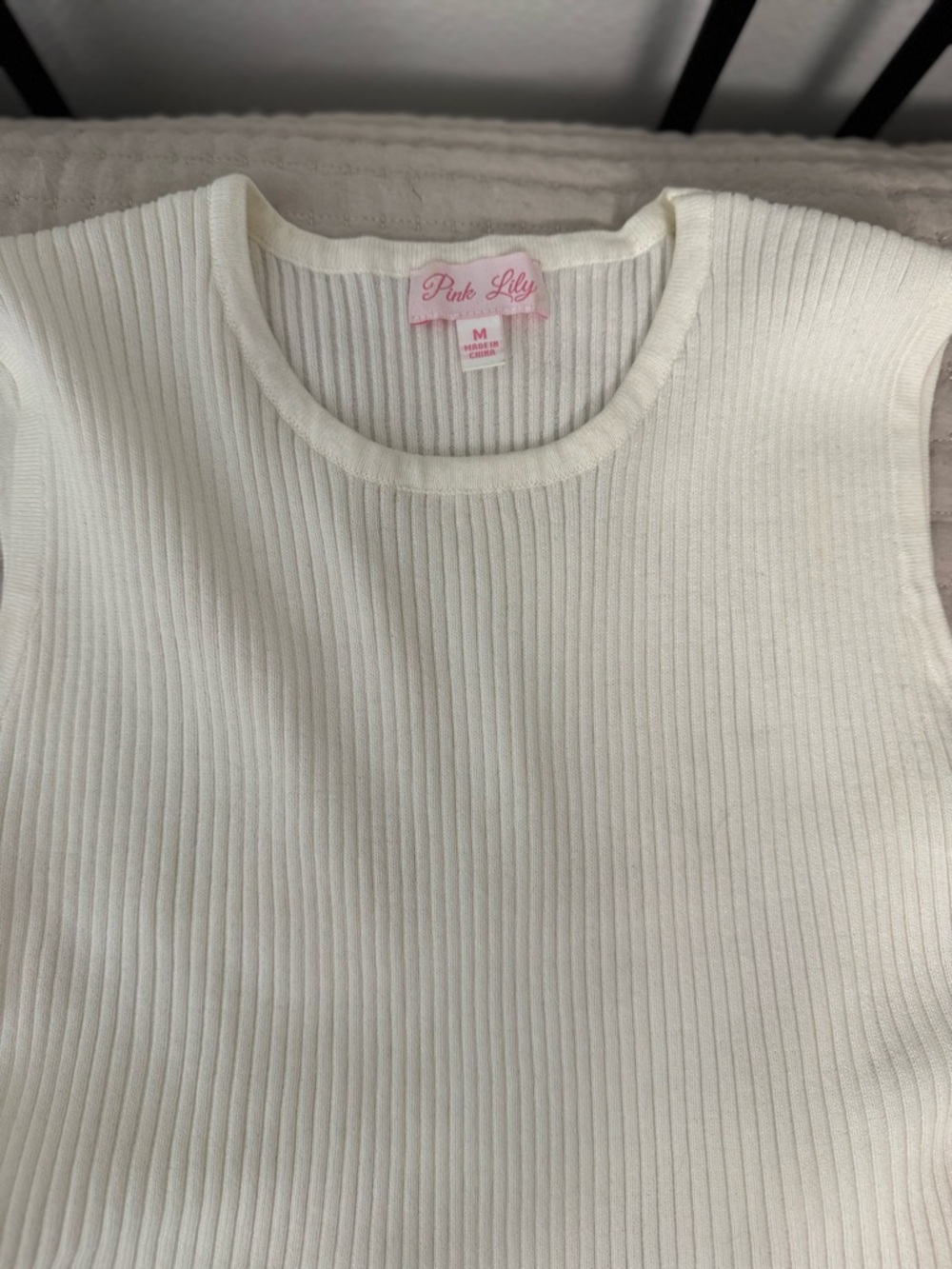 Pink Lily Cream Ribbed Knit Set- White Label - Picture 2 of 5